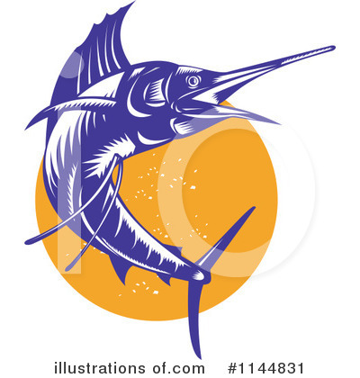 Royalty-Free (RF) Marlin Clipart Illustration by patrimonio - Stock Sample #1144831