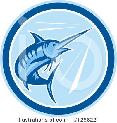 Royalty-Free (RF) Marlin Clipart Illustration by patrimonio - Stock Sample #1258221