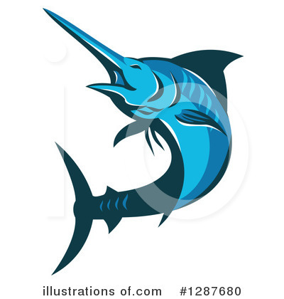 Royalty-Free (RF) Marlin Clipart Illustration by patrimonio - Stock Sample #1287680