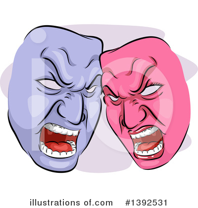 Theater Mask Clipart #1392531 by BNP Design Studio