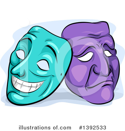 Theater Mask Clipart #1392533 by BNP Design Studio