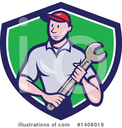 Royalty-Free (RF) Mechanic Clipart Illustration by patrimonio - Stock Sample #1408019