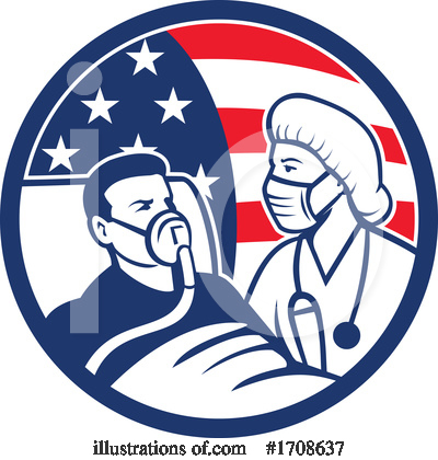 American Flag Clipart #1708637 by patrimonio