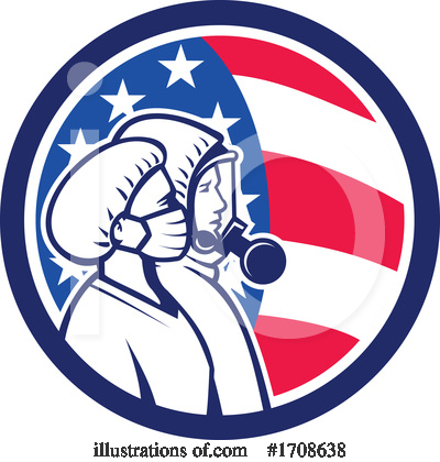 American Flag Clipart #1708638 by patrimonio