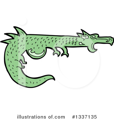 Royalty-Free (RF) Medieval Dragon Clipart Illustration by lineartestpilot - Stock Sample #1337135