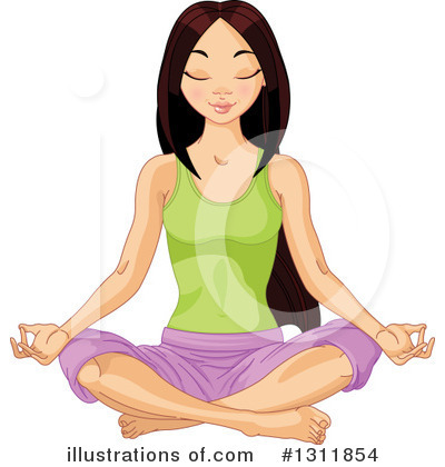 Meditation Clipart #1090321 - Illustration by Cherie Reve