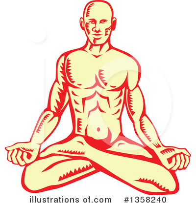 Royalty-Free (RF) Meditating Clipart Illustration by patrimonio - Stock Sample #1358240