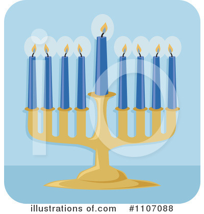 Royalty-Free (RF) Menorah Clipart Illustration by Amanda Kate - Stock Sample #1107088