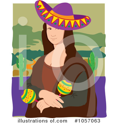 Royalty-Free (RF) Mona Lisa Clipart Illustration by Maria Bell - Stock Sample #1057063