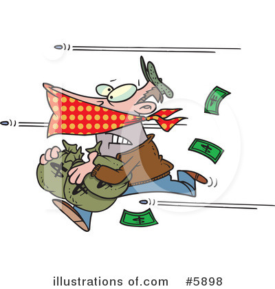 Royalty-Free (RF) Money Clipart Illustration by toonaday - Stock Sample #5898