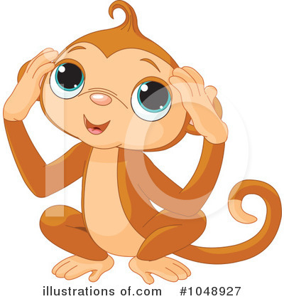 Royalty-Free (RF) Monkey Clipart Illustration by Pushkin - Stock Sample #1048927