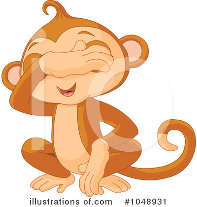 Royalty-Free (RF) Monkey Clipart Illustration by Pushkin - Stock Sample #1048931