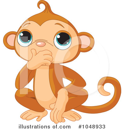 Royalty-Free (RF) Monkey Clipart Illustration by Pushkin - Stock Sample #1048933