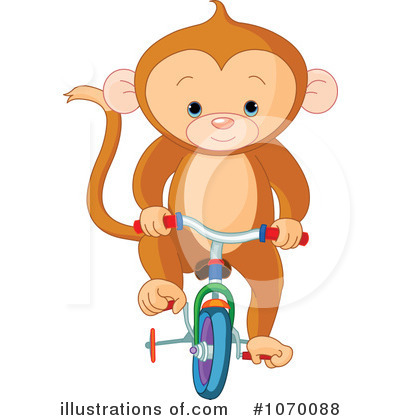 Royalty-Free (RF) Monkey Clipart Illustration by Pushkin - Stock Sample #1070088