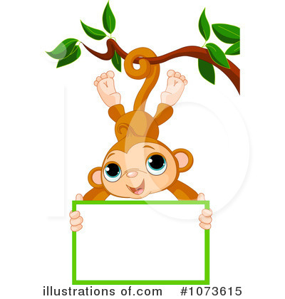 Royalty-Free (RF) Monkey Clipart Illustration by Pushkin - Stock Sample #1073615