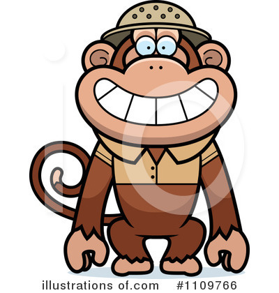 Royalty-Free (RF) Monkey Clipart Illustration by Cory Thoman - Stock Sample #1109766