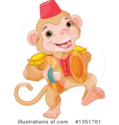 Royalty-Free (RF) Monkey Clipart Illustration by Pushkin - Stock Sample #1351701