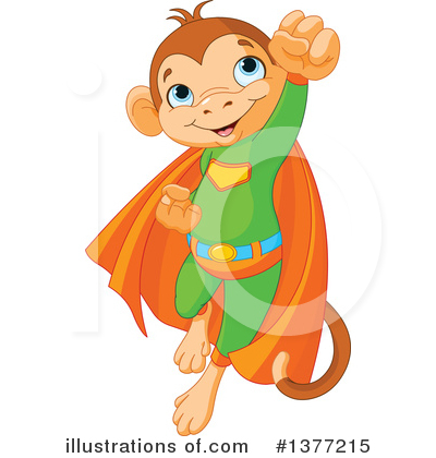 Royalty-Free (RF) Monkey Clipart Illustration by Pushkin - Stock Sample #1377215