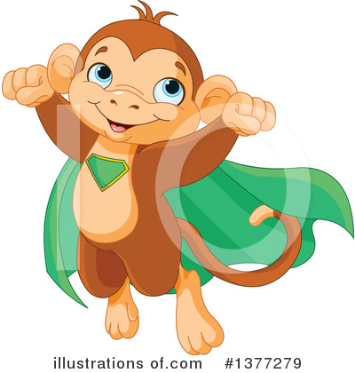 Royalty-Free (RF) Monkey Clipart Illustration by Pushkin - Stock Sample #1377279