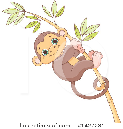 Royalty-Free (RF) Monkey Clipart Illustration by Pushkin - Stock Sample #1427231