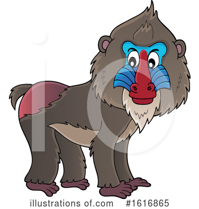 Royalty-Free (RF) Monkey Clipart Illustration by visekart - Stock Sample #1616865