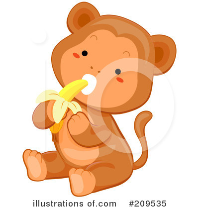 Royalty-Free (RF) Monkey Clipart Illustration by BNP Design Studio - Stock Sample #209535