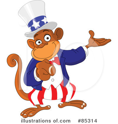 Royalty-Free (RF) Monkey Clipart Illustration by yayayoyo - Stock Sample #85314