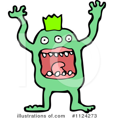 Royalty-Free (RF) Monster Clipart Illustration by lineartestpilot - Stock Sample #1124273