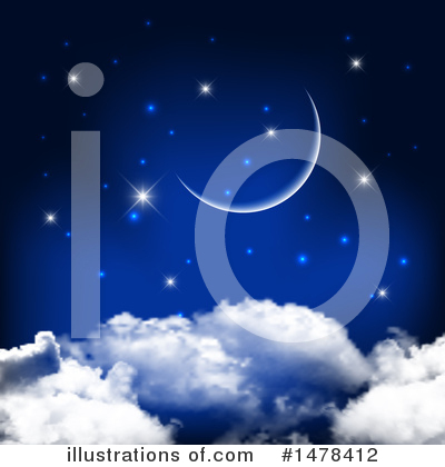 Night Sky Clipart #1478412 by KJ Pargeter