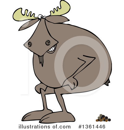Royalty-Free (RF) Moose Clipart Illustration by djart - Stock Sample #1361446