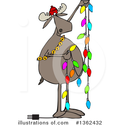 Royalty-Free (RF) Moose Clipart Illustration by djart - Stock Sample #1362432