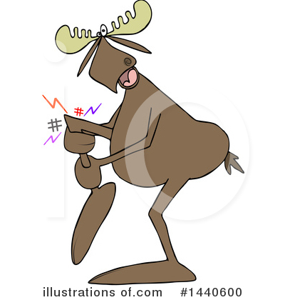 Royalty-Free (RF) Moose Clipart Illustration by djart - Stock Sample #1440600