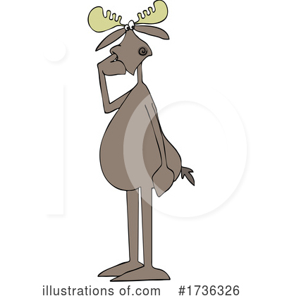 Royalty-Free (RF) Moose Clipart Illustration by djart - Stock Sample #1736326