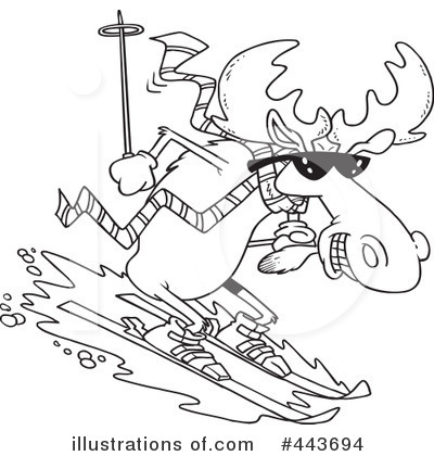 Royalty-Free (RF) Moose Clipart Illustration by toonaday - Stock Sample #443694