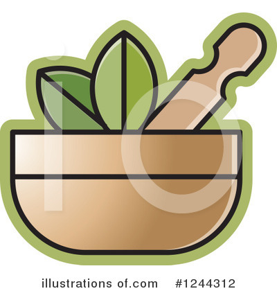 Royalty-Free (RF) Mortar And Pestle Clipart Illustration by Lal Perera - Stock Sample #1244312