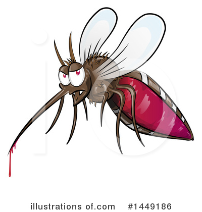 Mosquitoes Clipart #1449186 by Domenico Condello
