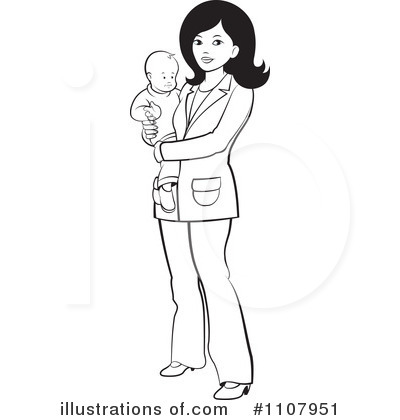 mother clip art black and white