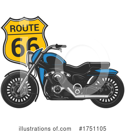 Route 66 Clipart #1751105 by Vector Tradition SM