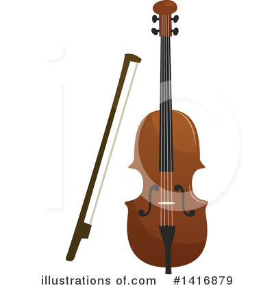 Violin Clipart #1416879 by Vector Tradition SM