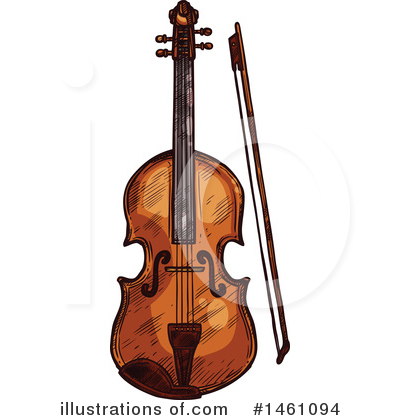 Violin Clipart #1461094 by Vector Tradition SM