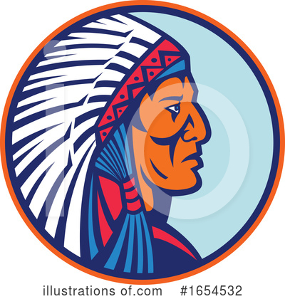 Native American Indian Clipart #1654532 by patrimonio