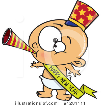 Royalty-Free (RF) New Year Clipart Illustration by toonaday - Stock Sample #1281111