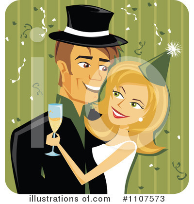 Royalty-Free (RF) New Years Clipart Illustration by Amanda Kate - Stock Sample #1107573