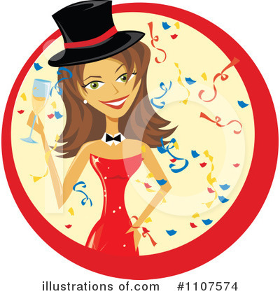 Royalty-Free (RF) New Years Clipart Illustration by Amanda Kate - Stock Sample #1107574