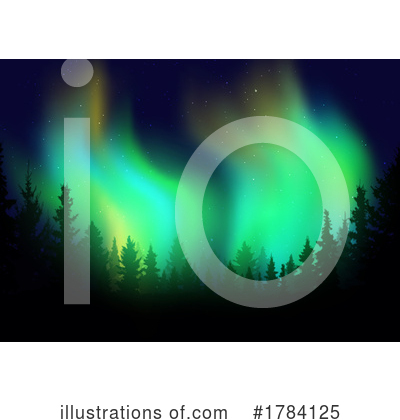 Royalty-Free (RF) Northern Lights Clipart Illustration by KJ Pargeter - Stock Sample #1784125