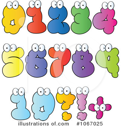 Royalty-Free (RF) Numbers Clipart Illustration by Hit Toon - Stock Sample #1067025