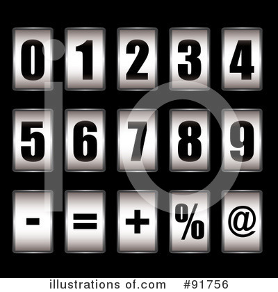 Royalty-Free (RF) Numbers Clipart Illustration by michaeltravers - Stock Sample #91756