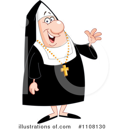 Royalty-Free (RF) Nun Clipart Illustration by yayayoyo - Stock Sample #1108130