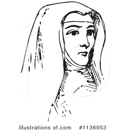 Royalty-Free (RF) Nun Clipart Illustration by Picsburg - Stock Sample #1136053