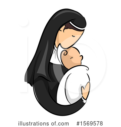Royalty-Free (RF) Nun Clipart Illustration by BNP Design Studio - Stock Sample #1569578
